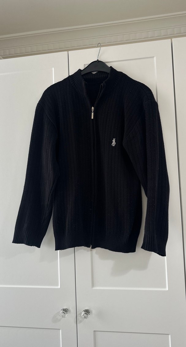 Siyah Fermuarlı Erkek Triko - Görsel 3