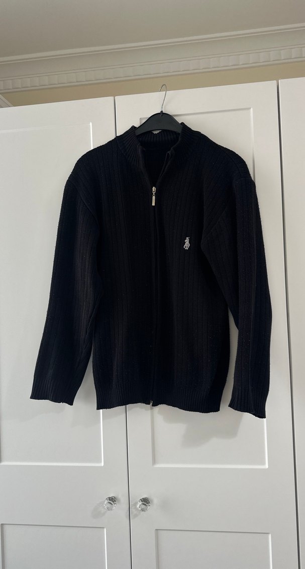 Siyah Fermuarlı Erkek Triko - Görsel 2