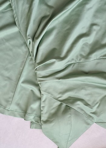 Kadın V Yaka Uzun Drapeli Abiye Elbise - Görsel 3