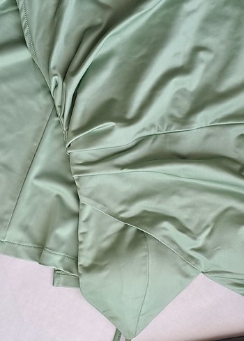 Kadın V Yaka Uzun Drapeli Abiye Elbise - Görsel 4