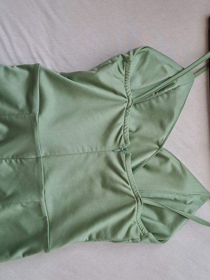 Kadın V Yaka Uzun Drapeli Abiye Elbise - Görsel 5