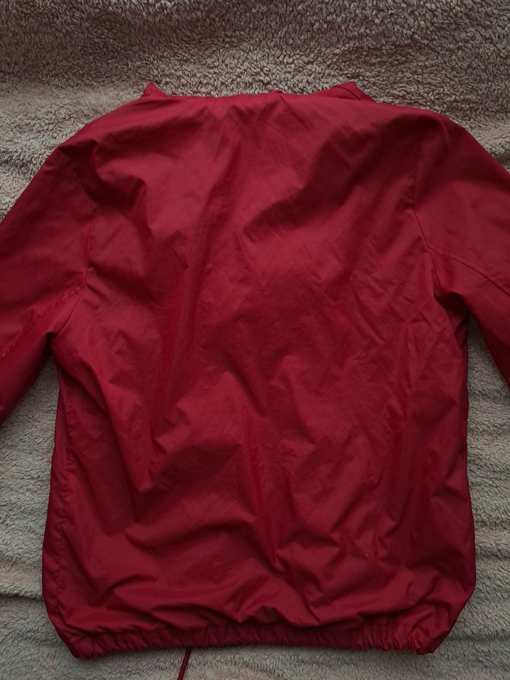 KIRMIZI KAPUSONLU FERMUARLI  YAGMURLUK / RUZGARLIK bomber tarzı - Görsel 5