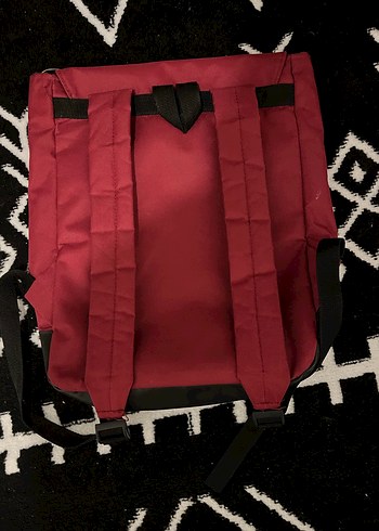 Bordo Kadın Sırt Çantası, Tokalı, Günlük - Görsel 2