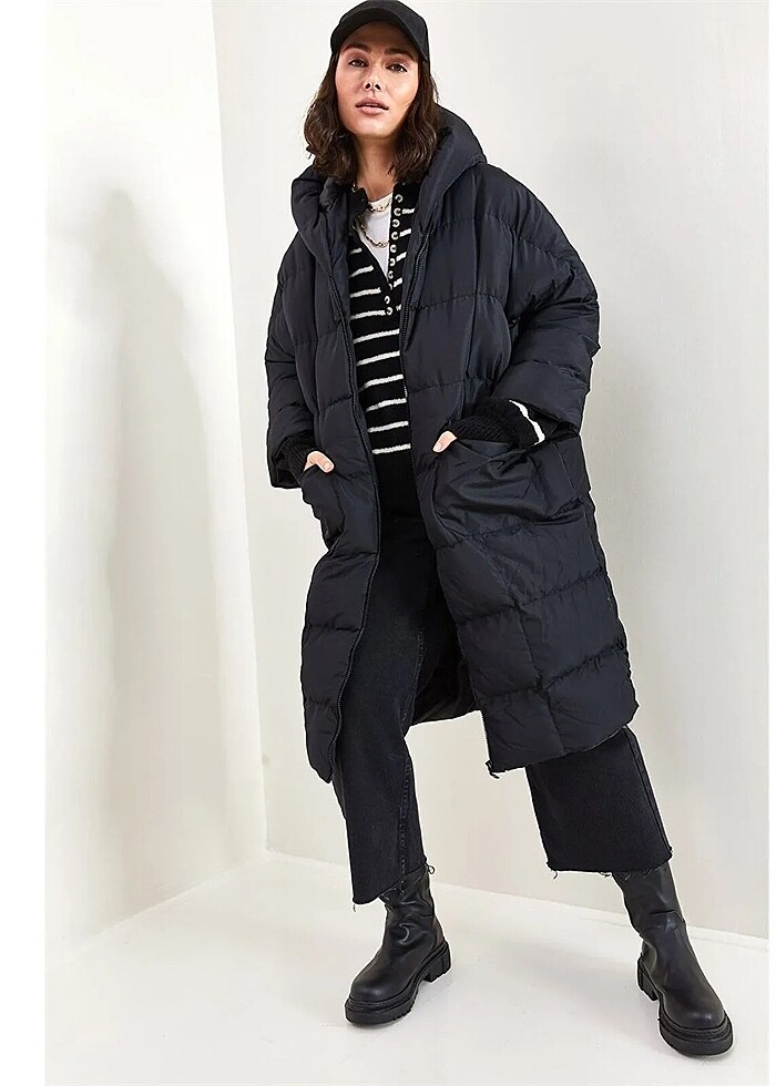 Siyah mont - Görsel 2