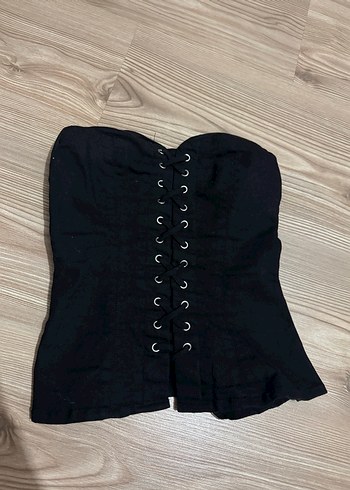 Siyah straplez korse - Görsel 2