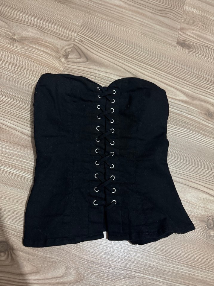 Siyah straplez korse - Görsel 2