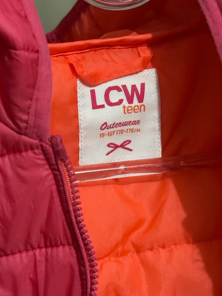 Kız Çocuk Pembe Kapitone Yelek - Görsel 2