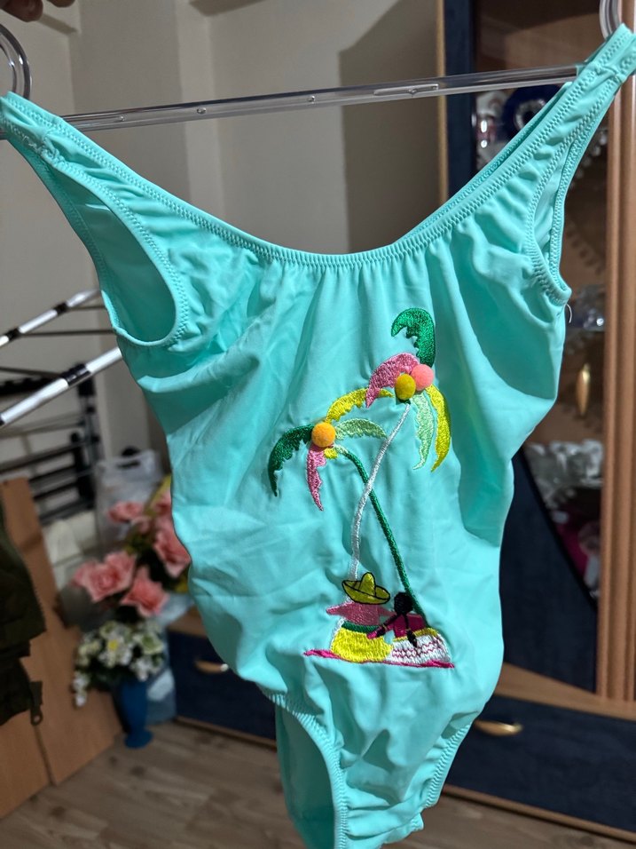 Bohem Tarzı Turkuaz Midi Mayo - Görsel 2