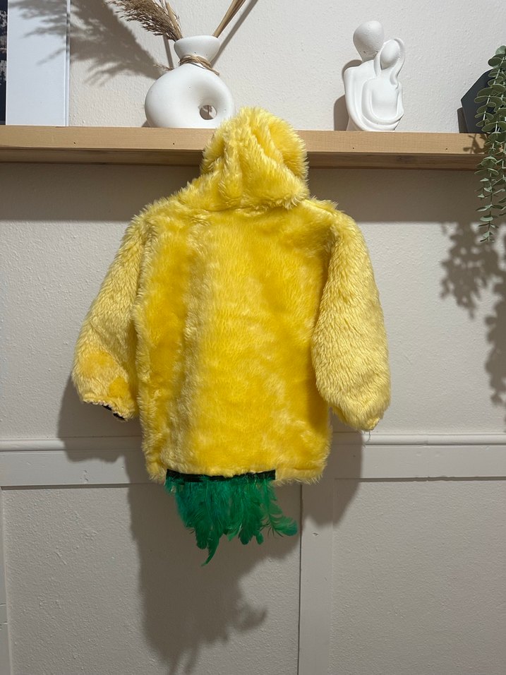 Kürklü Kapüşonlu Sarı Çocuk ördek Kostümü - Görsel 2