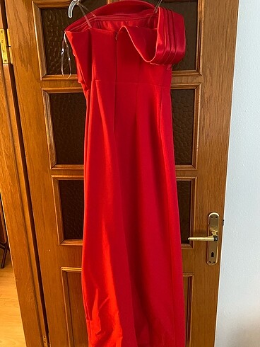 Kırmızı abiye elbise - Görsel 7