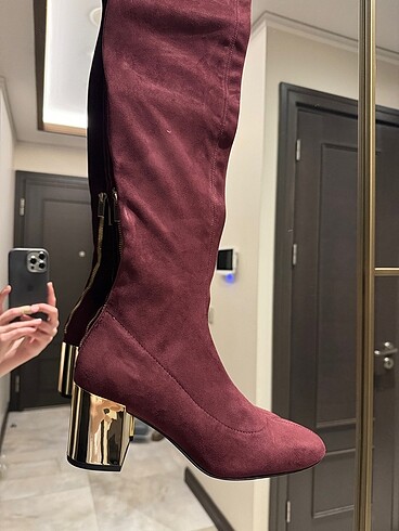 37 Beden bordo Renk Bordo mango çizme