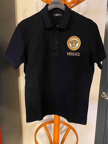 Versace Siyah Gold Polo T-shirt