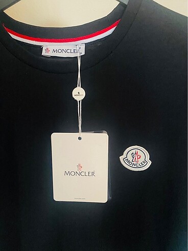 s Beden siyah Renk Moncler İşlemeli Logolu Pamuklu Tişört