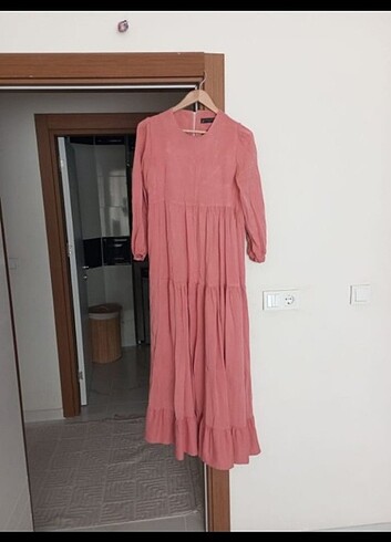 m Beden pembe Renk Tesettür elbise 