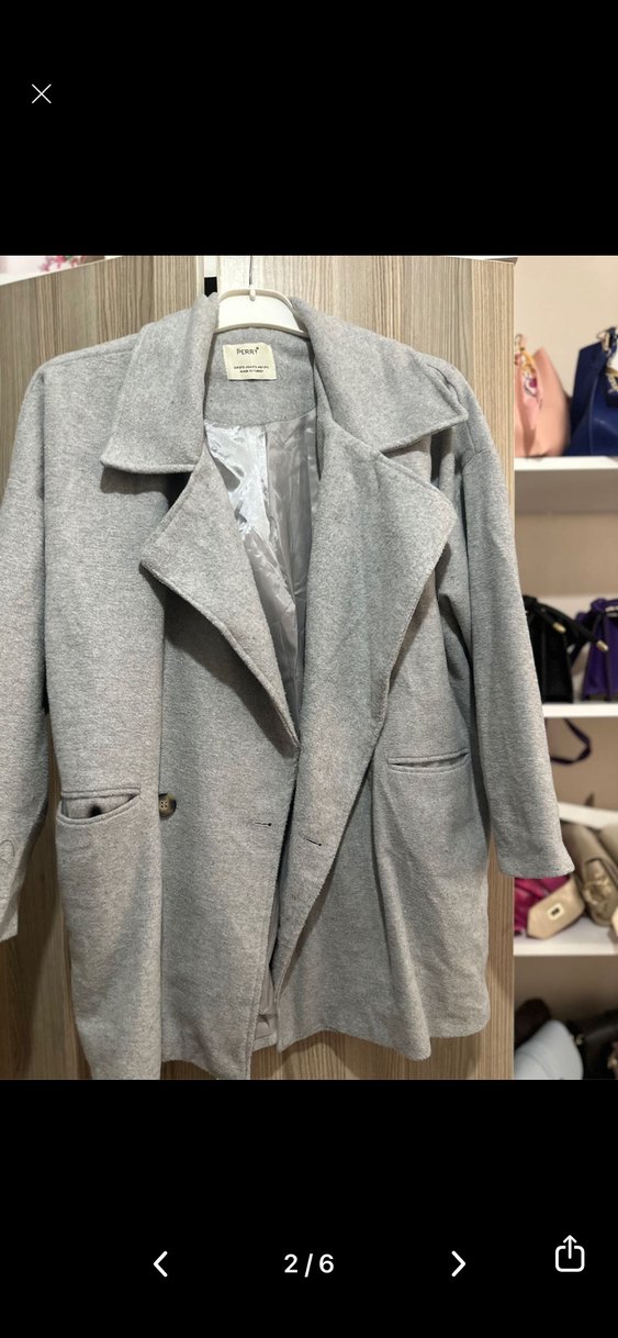 Gri Yün Görünümlü Kaban - Görsel 2