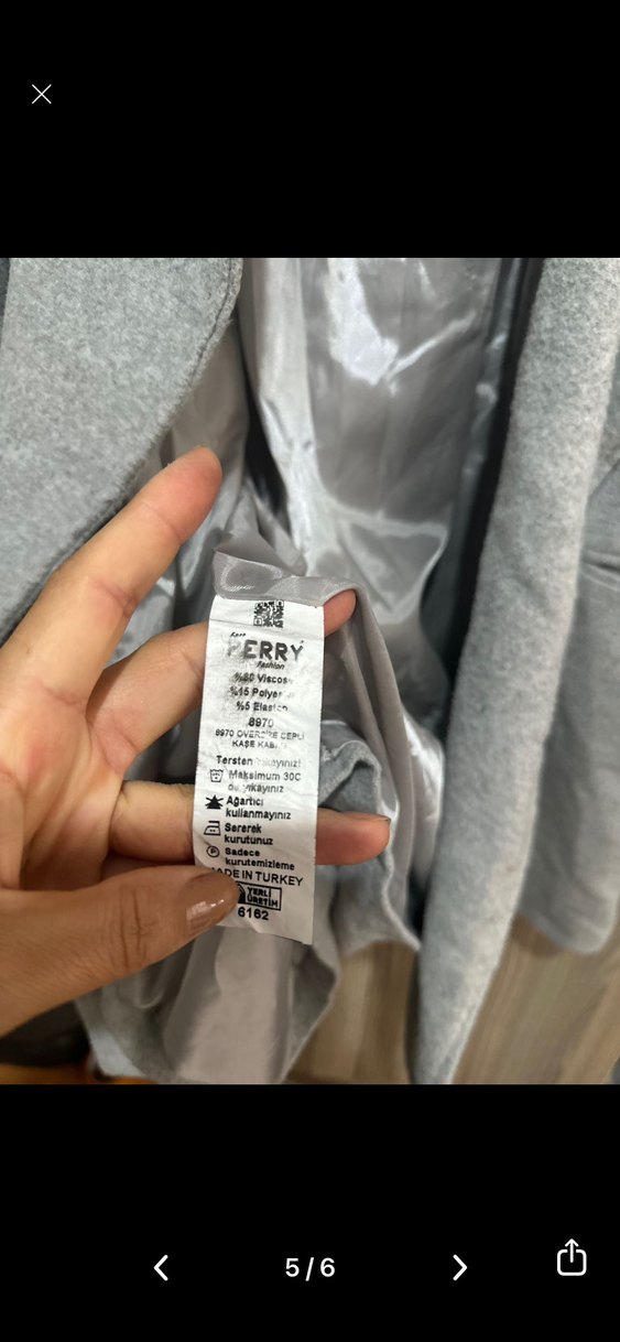 Gri Yün Görünümlü Kaban - Görsel 4