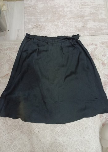 Siyah Nakışlı Drapeli Kadın ETEK BLUZ TAKIM - Görsel 5