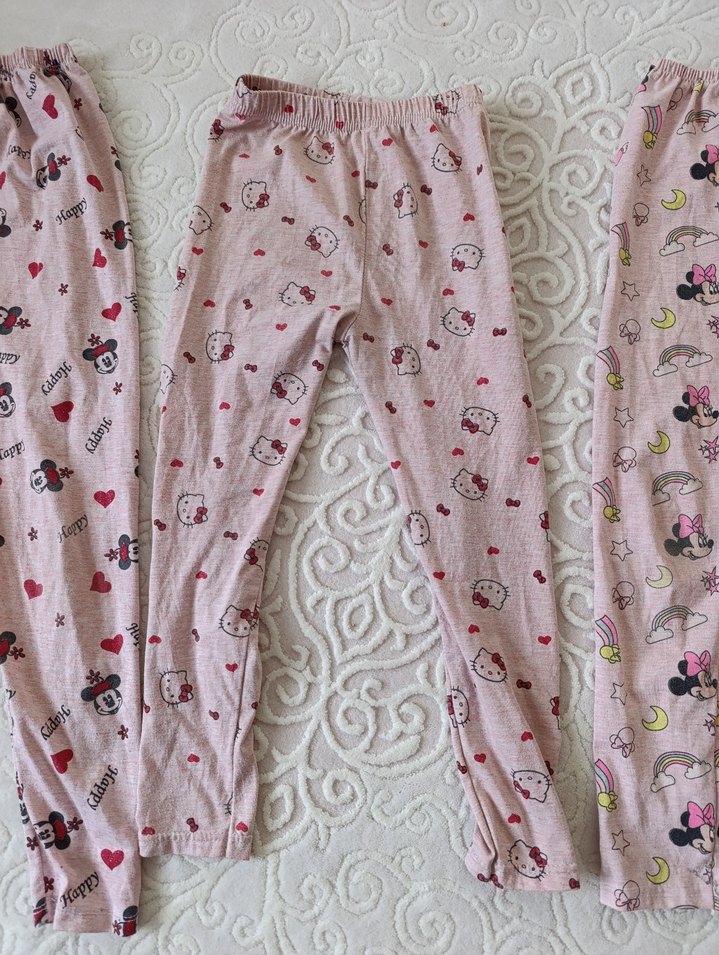 Kız Çocuk Dantel Detaylı Pembe Tayt - Görsel 3