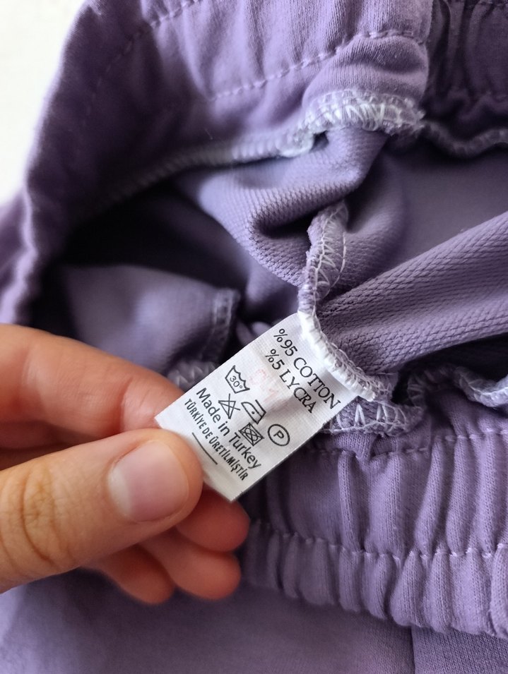 Mor Rahat Kesim Kız Eşofman Altı - Görsel 4