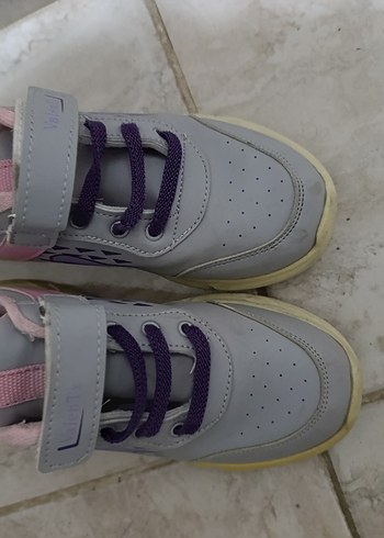 Mor ve Gri Kız Çocuk Spor Ayakkabı - Görsel 6