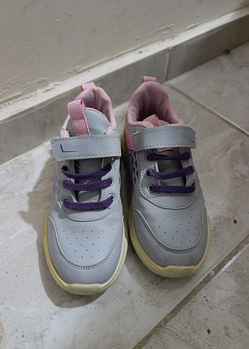 Mor ve Gri Kız Çocuk Spor Ayakkabı - Görsel 2