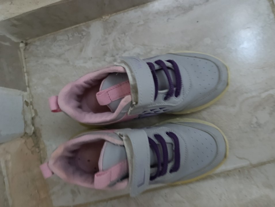 Mor ve Gri Kız Çocuk Spor Ayakkabı - Görsel 3
