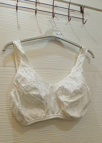 Beyaz Vintage Sütyen - Görsel 2
