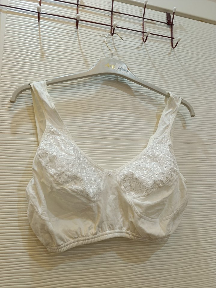 Beyaz Vintage Sütyen - Görsel 2