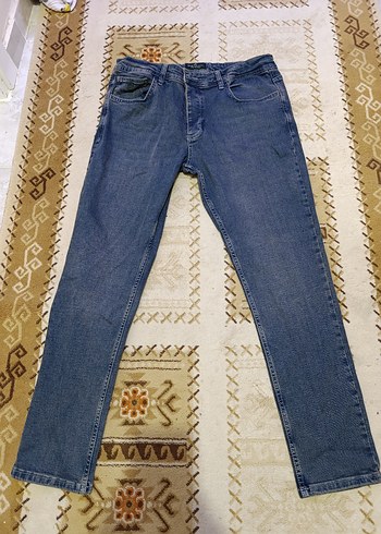 Erkek Gri Mavi Regular Fit Denim Jean - Görsel 2