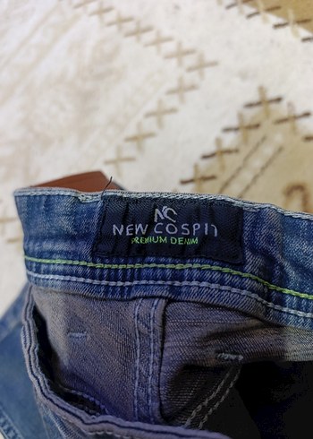 Erkek Gri Mavi Regular Fit Denim Jean - Görsel 5