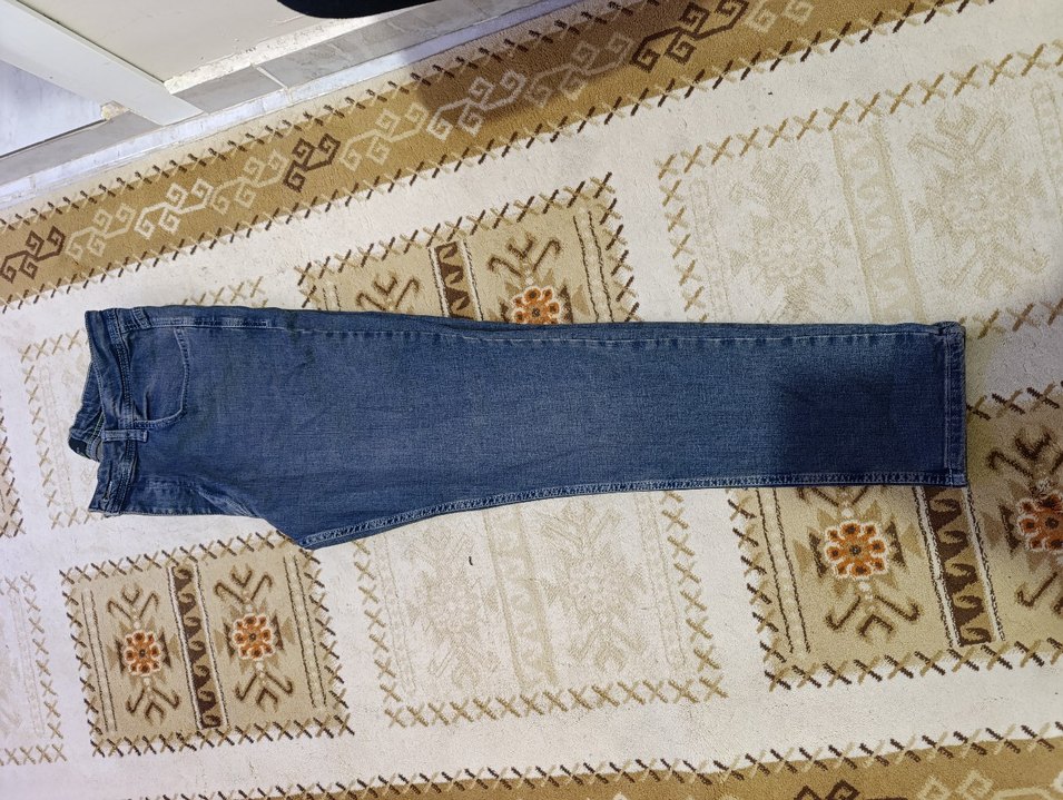 Erkek Gri Mavi Regular Fit Denim Jean - Görsel 3