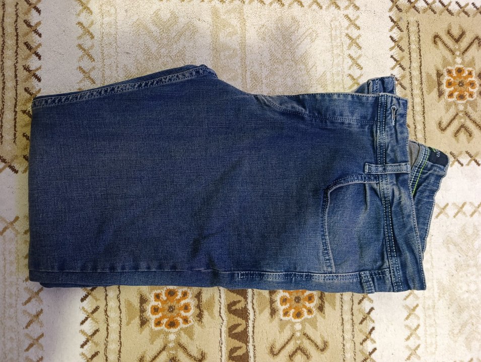 Erkek Gri Mavi Regular Fit Denim Jean - Görsel 4