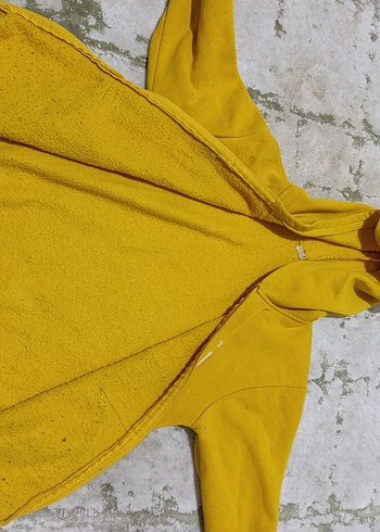 Sarı Kapüşonlu Fermuarlı Erkek çocuk Sweatshirt - Görsel 4