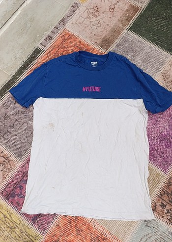Mavi Beyaz Erkek Tişört #FUTURE - Görsel 3