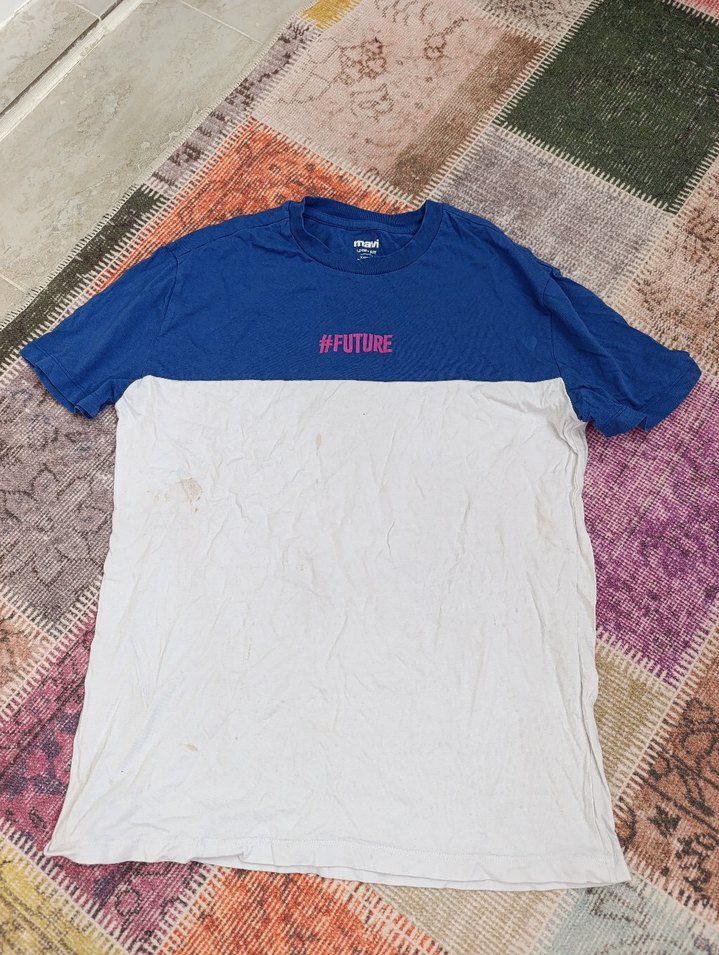 Mavi Beyaz Erkek Tişört #FUTURE - Görsel 2