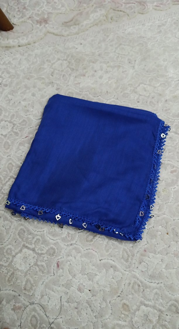 Dantel Detaylı Mavi Kadın ÇEYİZLİK YAZMA - Görsel 2