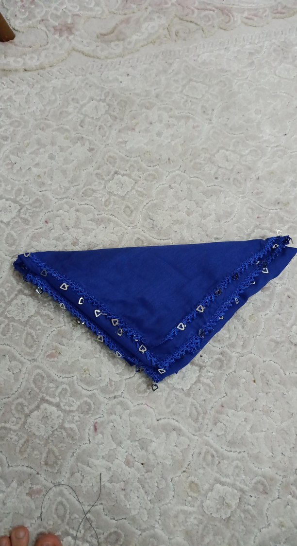 Dantel Detaylı Mavi Kadın ÇEYİZLİK YAZMA - Görsel 3