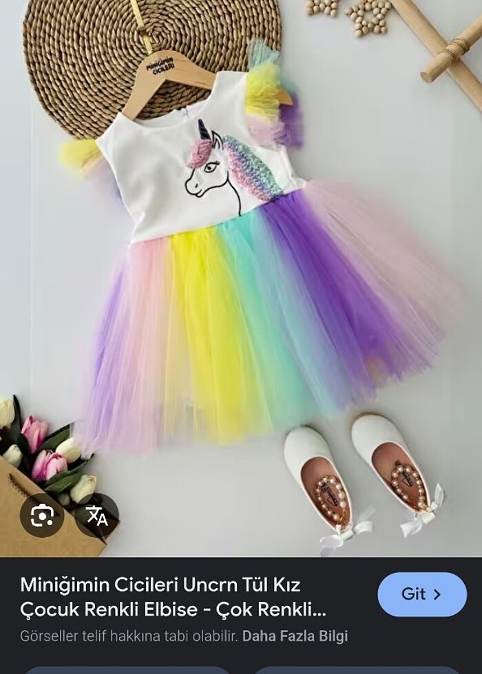 ????GÖKKUŞAĞI PONY ELBİSE ???? - Görsel 3