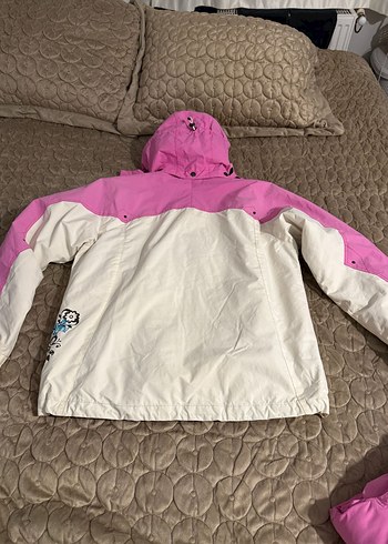 Kız Çocuk Pembe kar montu ve pantolonu - Görsel 8