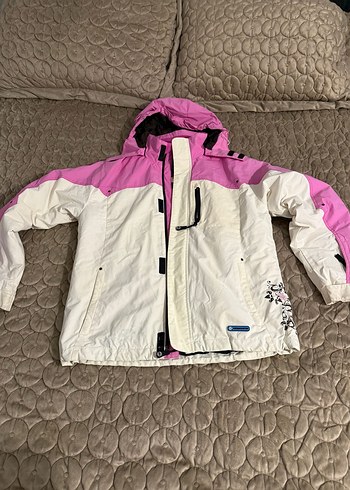 Kız Çocuk Pembe kar montu ve pantolonu - Görsel 4