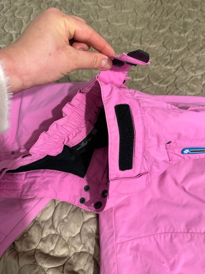 Kız Çocuk Pembe kar montu ve pantolonu - Görsel 2