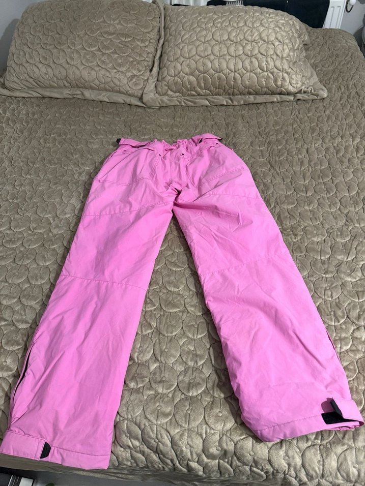 Kız Çocuk Pembe kar montu ve pantolonu - Görsel 3