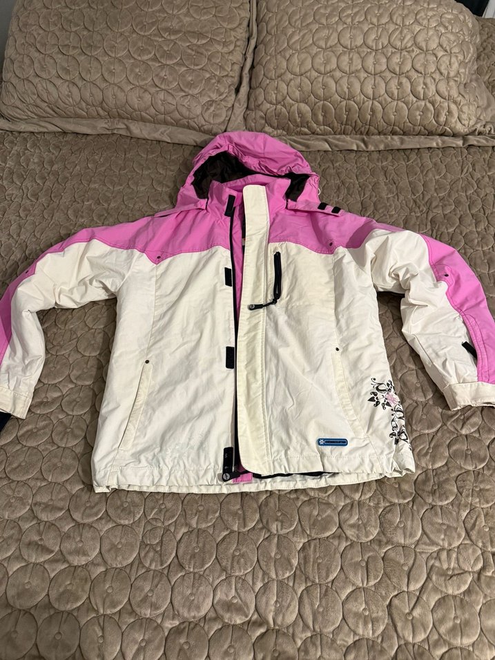 Kız Çocuk Pembe kar montu ve pantolonu - Görsel 4