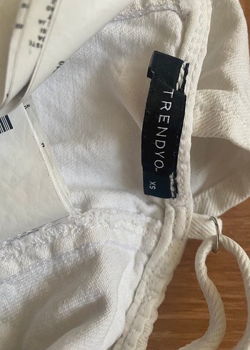 Beyaz Keten Askılı Midi Büstiyer - Görsel 3