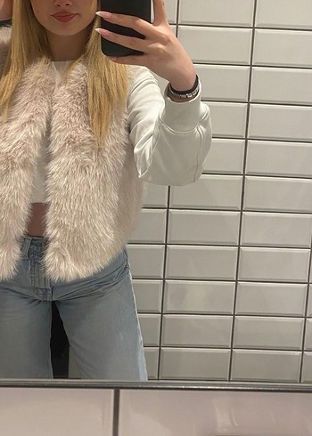 zara kürk yelek - Görsel 5