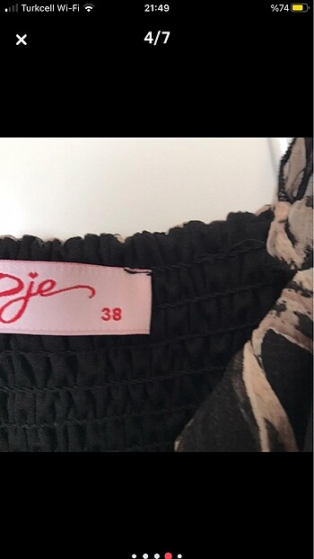 Kahve-sıyah şifon astarlı elbıse - Görsel 3