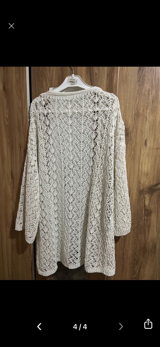 Dantel Detaylı Beyaz Kadın Hırka - Görsel 4