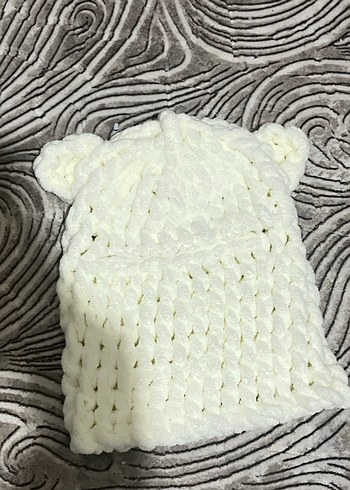 Kahverengi Örgü Kadın Bere - Görsel 2