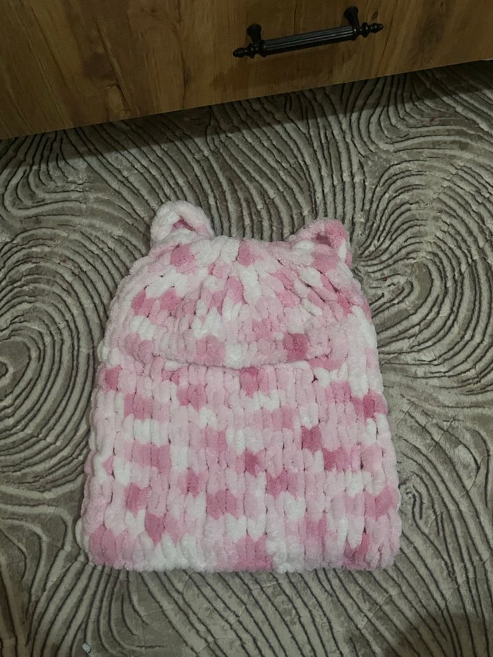 Kahverengi Örgü Kadın Bere - Görsel 3