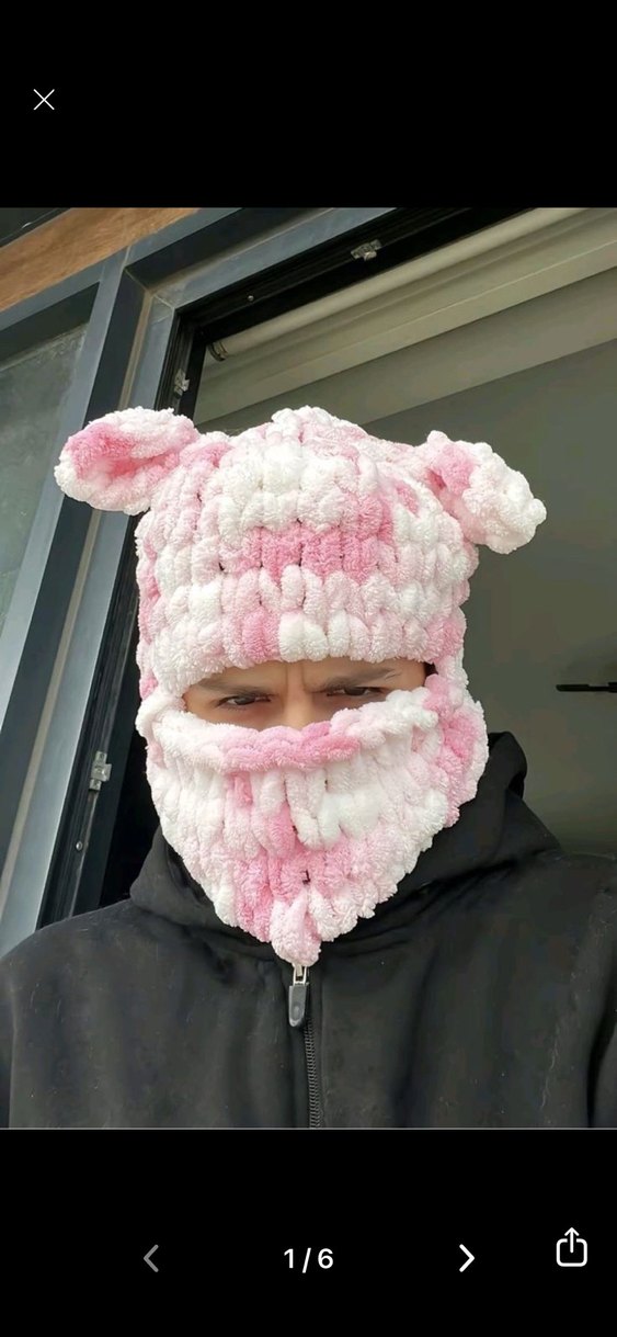 Kahverengi Örgü Kadın Bere - Görsel 4